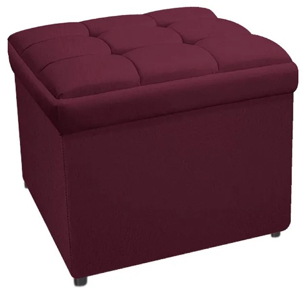 Calçadeira Copenhague 90 cm Solteiro Suede Bordô - ADJ Decor