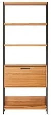 Estante Alta Estilo Industrial 1 Porta E95 Freijó/Preto Fosco - Pradel