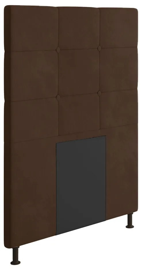 Cabeceira Solteiro Cama Box 90cm para Quarto Stambul Suede M11 - D'Rossi - Marrom