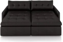 Sofá Retrátil 2 Lugares Para Sala 184cm Elios Couro Bordô Z55 - Mpozen