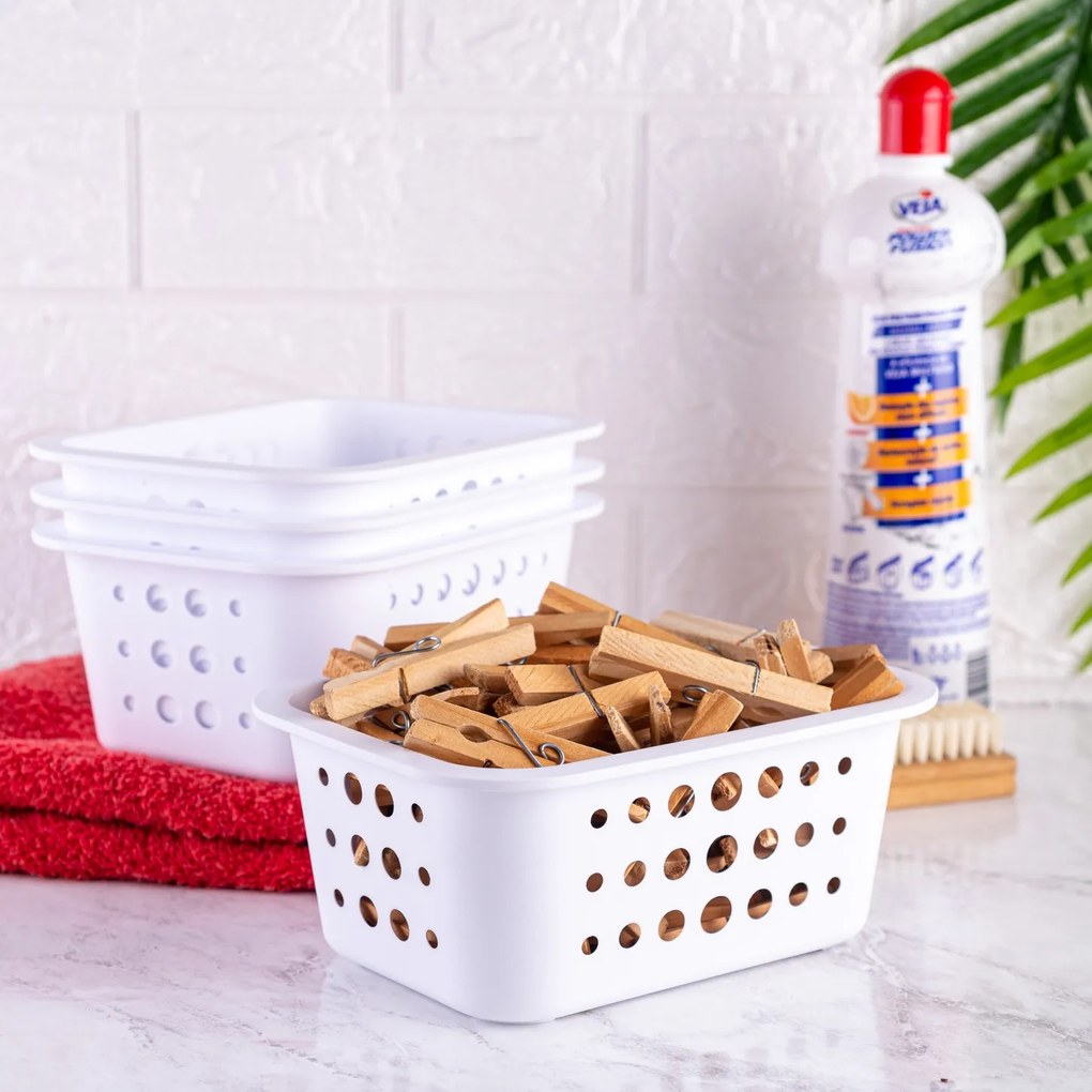 Kit Cesta Organizadora -  Leve 4 e Pague 3 (Branco)