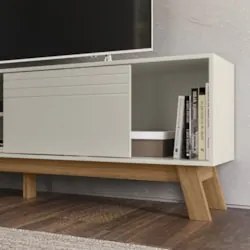 Rack Bancada Para TV 75 Pol 180cm Dulce Off White Z49 - Mpozenato