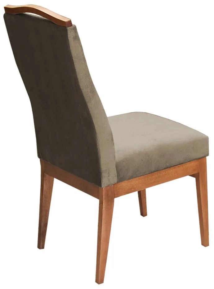 Conjunto 8 Cadeiras Decorativa Lara Veludo Cappuccino