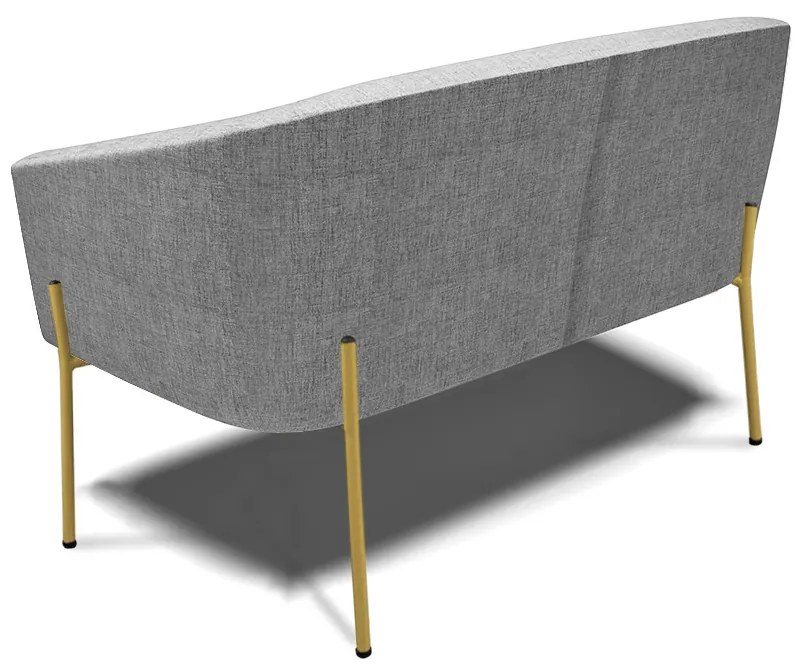Namoradeira e 2 Poltronas Pé de Ferro Dourado Stella Linho D03 - D'Rossi  - A26 Grafite