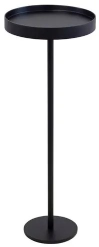 Mesa de Apoio Kyoto Alta Tampo Laca Preta Base Preta 60cm - 67765 Sun House