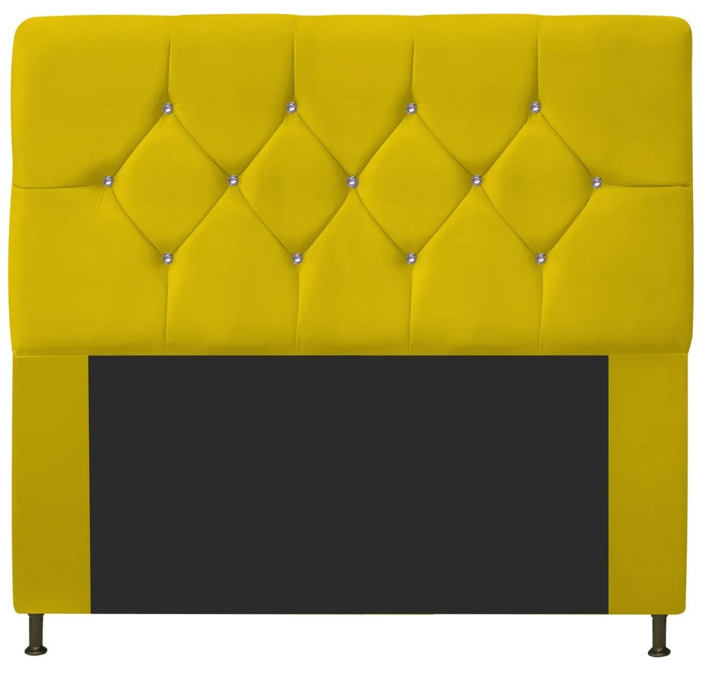 Cabeceira Casal França A05 c/ Strass 140 cm para Cama Box Corano - ADJ Decor
