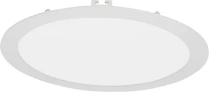 Plafon Led De Embutir Redondo Branco 18W 6000K Moldura