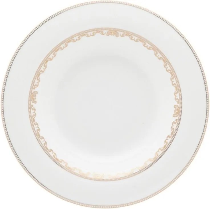 Jogo C/ 6 Pratos Fundos Lumière 24,5cm - Porcelana  Porcelana