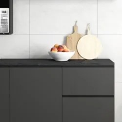 Tampo Para Balcão de Cozinha 120cm MDP Grace Lacca Onix Z44 - Mpozenat