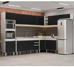 Armário de Cozinha Modulada de Canto 8 Peças CP09 Balcão com Pia Inox