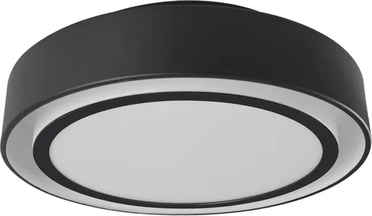 Plafon Sobrepor Redondo Aluminio Doha - PRETO / BRANCO