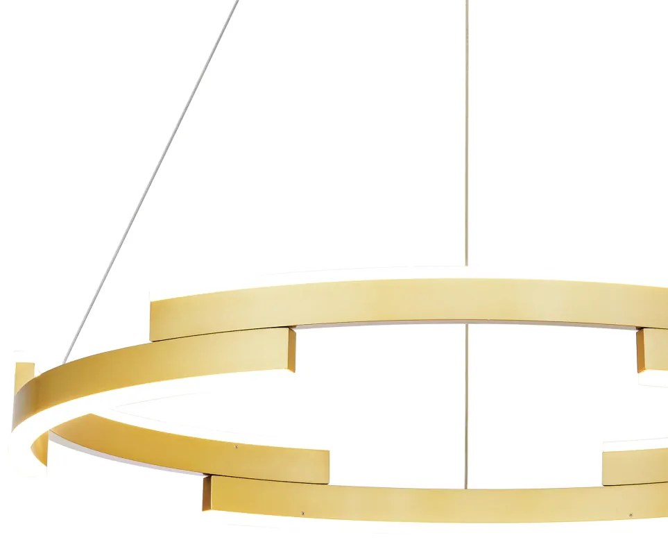 Pendente Splice Ø60X6,5Cm Led 60W 3000K Bivolt Alumínio Dourado - Usin...
