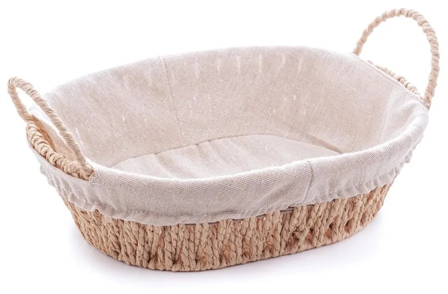 Cesta Com Alça Em Papel Oval Com Forro Em Tecido 27x20x12cm 61516 Wolff