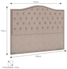 Cabeceira Cama Box Casal Queen 160cm Siena Z37 Linho Areia - Mpozenato