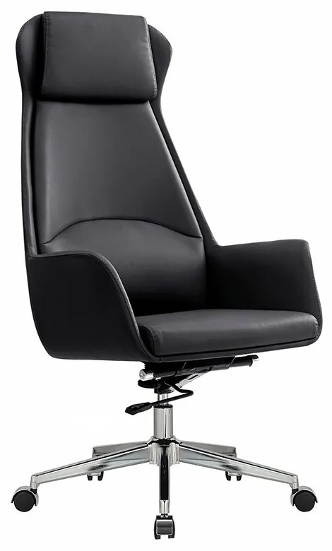 Cadeira de Escritório Office Presidente United Base Estrela com Rodízios PU Preto G56 - Gran Belo