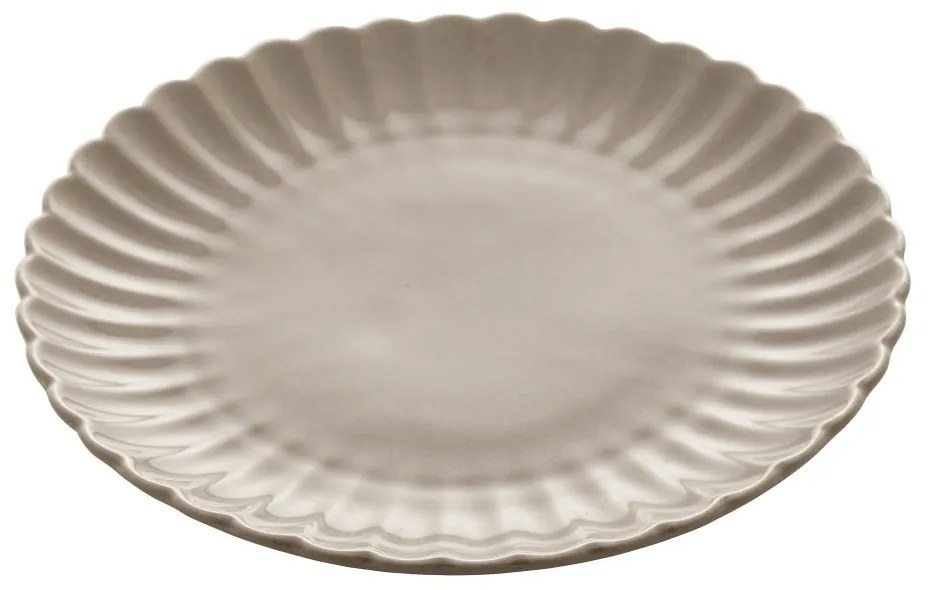Jogo 2 Pratos Para Sobremesa De Porcelana Pétala Areia Matt 20cm 17858 Wolff