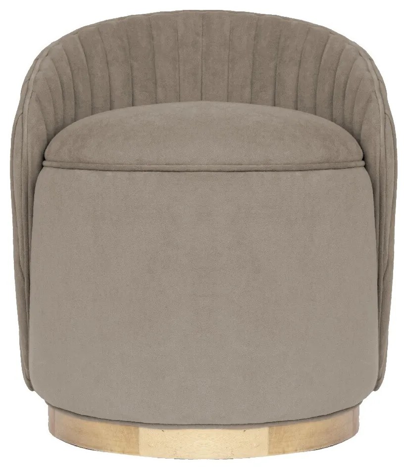 Puff Contemporâneo Max Drapeado - Mel Pinus - Veludo Nude Kleiner