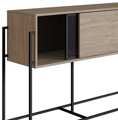 Balcão Aparador Buffet 2 Portas Pés Metálicos York Hanover/Preto - Art