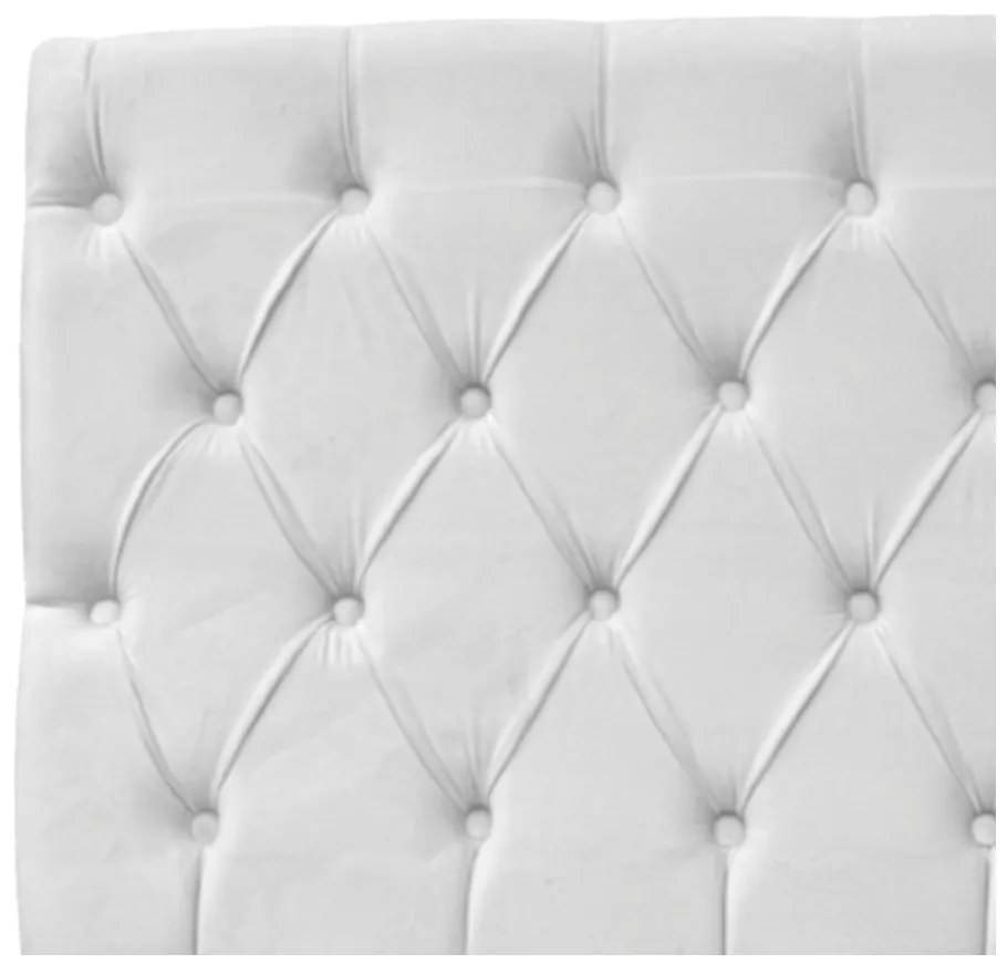 Cabeceira Estofada Liverpool 90 cm Solteiro Suede Branco - ADJ Decor