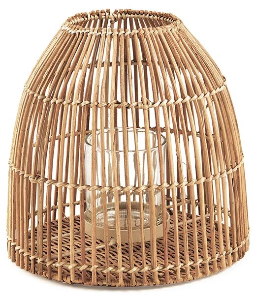 Lanterna Decorativa em Rattan 30x26 cm - D'Rossi
