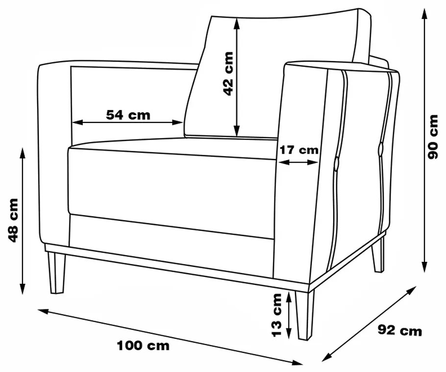 Kit 2 Poltronas Decorativas Pés em Madeira Tarantino Linho Pérola G63 - Gran Belo