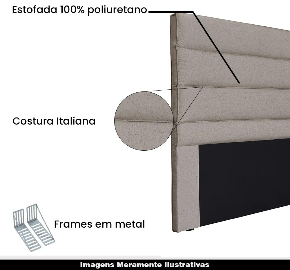 Cabeceira Decorativa King Size 1,95M Guess Linho Areia G63 - Gran Belo