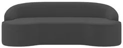 Sofá 2 Lugares para Sala de Estar Living 150cm Theo D06 Veludo Cinza -