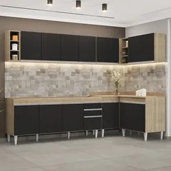 Armário de Cozinha Modulado de Canto 7 Peças CP34 Balcão sem Tampo Cas