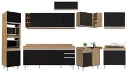 Armário de Cozinha Modulada de Canto 9 Peças CP05 Balcão com Tampo Cas