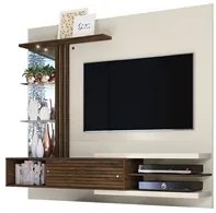 Painel Suspenso com Bancada Para TV até 55 Pol. Frizz Supreme Off Whit