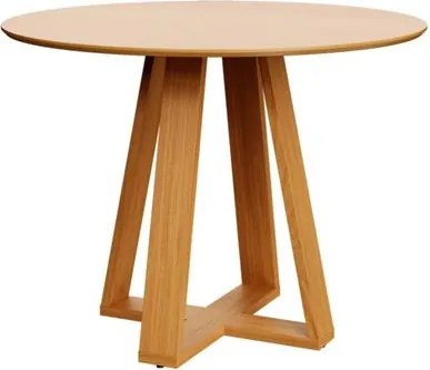Mesa de Jantar Redonda 105cm Carvalho Rosé Dalla Costa