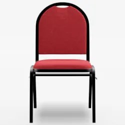 Kit 4 Cadeiras Hoteleiras Auditório Empilhável Linho Z33 Vermelho - Mp