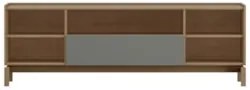 Rack TV 50 Pol 180cm 2 Portas 1 Gaveta Oak/Cinza F07        - Mpozenat