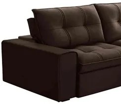 Sofá Retrátil Reclinável 3 Lugares 230cm Argon F05 Veludo Marrom - Mpo