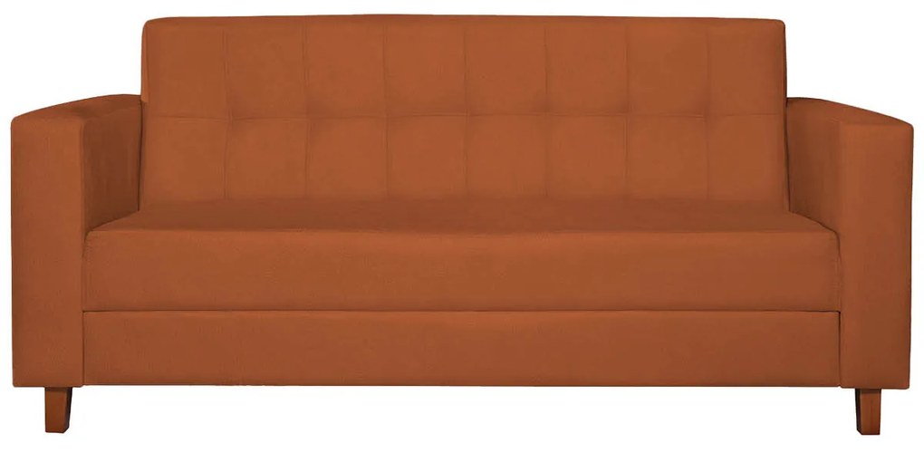 Kit Sofá 2 Lugares e 2 Poltronas Denver Suede Terracota - ADJ Decor