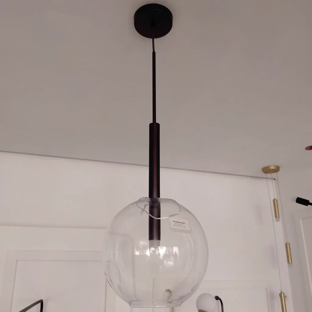 Pendente Ball Ø25X76,4Cm Led 5W - Usina 19725/25 (OL-F - Verde Oliva Fosco, 3000k, 220v)