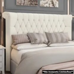 Cabeceira Cama Box Solteiro 90cm Dust Z37 Linho Creme - Mpozenato