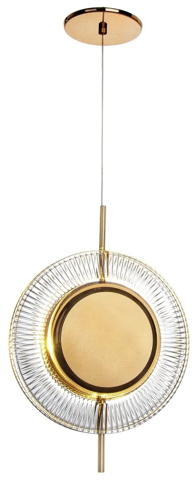 Pendente Sunflower Vertical Ø27X8,5X40,5Cm 03Xg9 Metal Aluminio - Old... (DOURADO FOSCO)