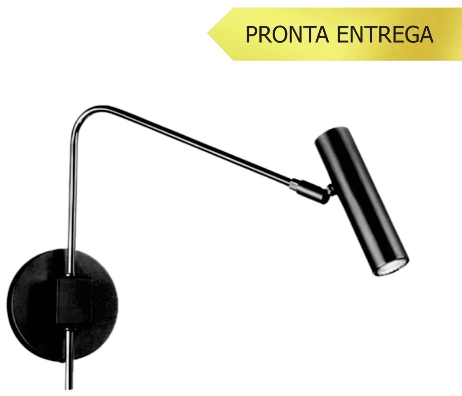 Arandela Haste Articulada Tubinho 12X40X32Cm Metal 01Xmr11 | Old Artis... (DOURADO FOSCO)