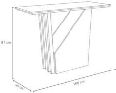 Mesa De Jantar 6 Lugares 120cm Venetti N02 Ypê/Off White - Mpozenato