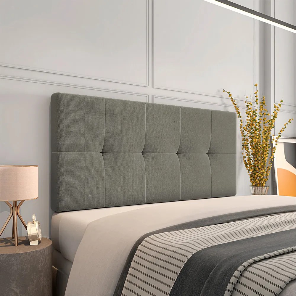 Cabeceira Painel Nina Para Cama Box Casal 140 cm Linho - D'Rossi - A26 Grafite