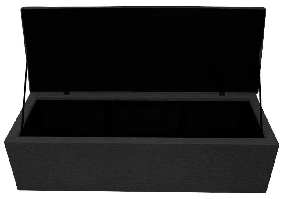 Calçadeira Copenhague 140 cm Casal Corano Preto - ADJ Decor