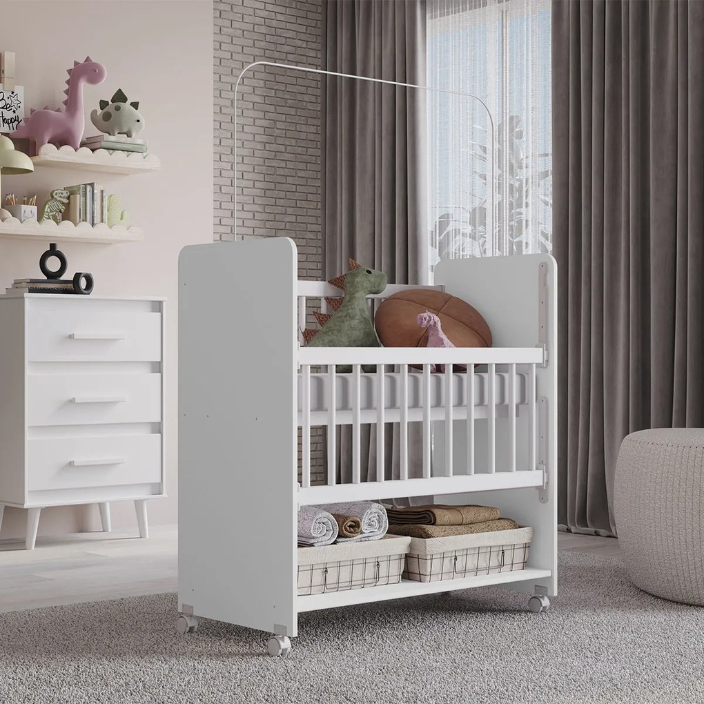 Berço Lótus com Grade Móvel MB1