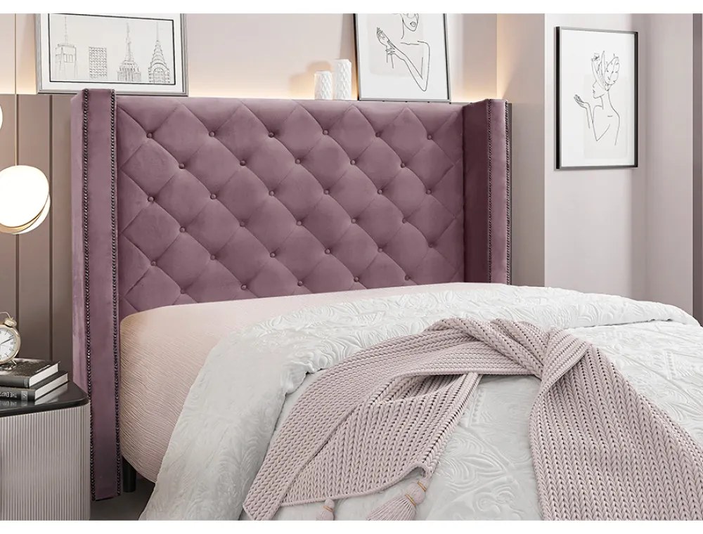 Cabeceira Cama Box Queen 160 cm Vicenza Veludo S04 - D'Rossi - Uva