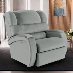Poltrona do Papai Reclinável Kalie Power Touch USB FH9 PU Cinza - Mpoz