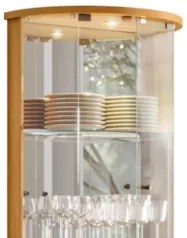 Cristaleira de Vidro Com LED 67cm Melina Z10 Off/Cinamomo - Mpozenato