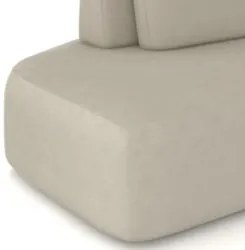 Sofá Ilha Com Chaise 449cm Living Moby Veludo Bege Z08 - Mpozenato