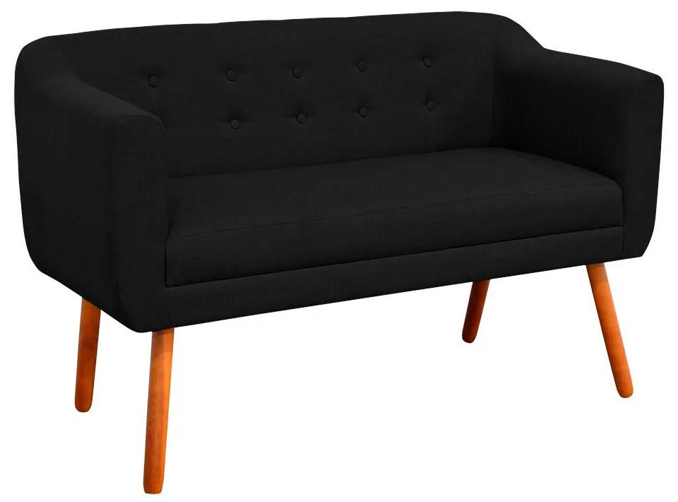 NAMORADEIRA JULIA 2 LUGARES LINHO PRETO
