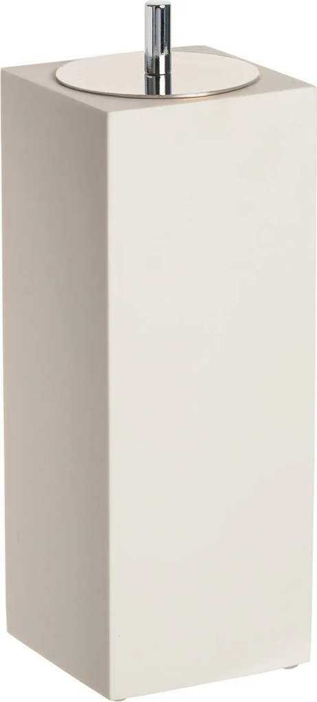 Porta Escova de Dentes Resina Off White - Cromado  Off White Fosco - Cromado