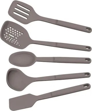 Jogo de Utensílios Tramontina Softta em Silicone Cinza 5 Peças